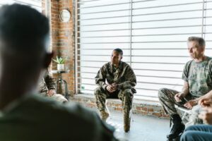 douglass runger Soldiers Sitting Folding-Chairs veterans benefits